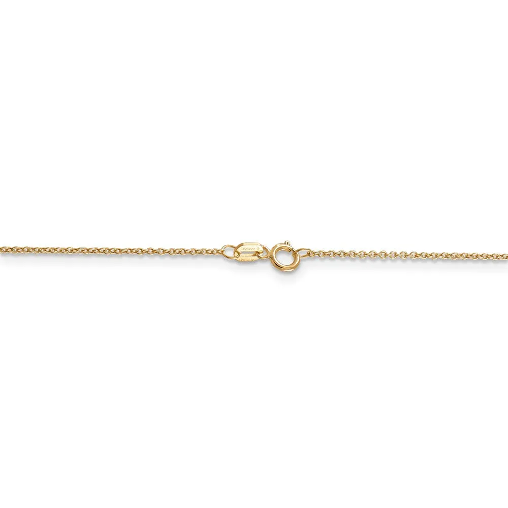 Yellow Gold 50th Anniversary Scalloped Heart Necklace