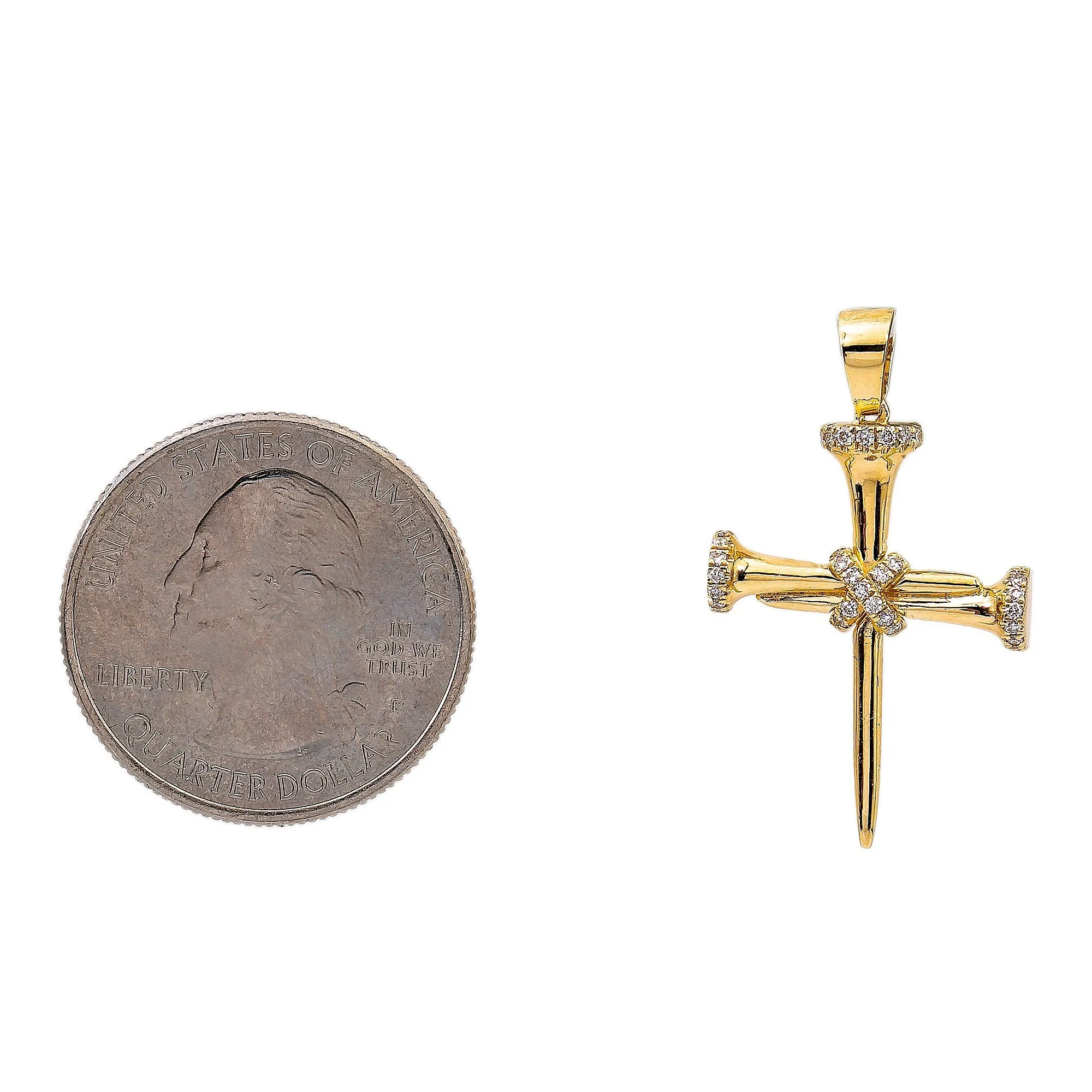 14K Yellow Gold Cross Pendant