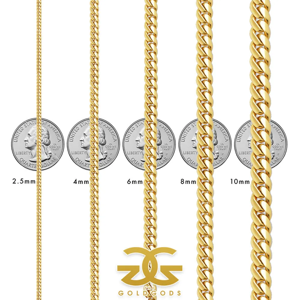 2.5mm Solid Gold Cuban Link Chain