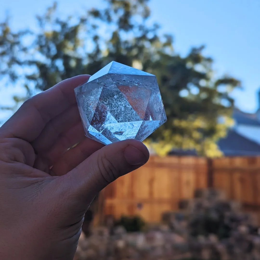 Clarity Brazilian Quartz Platonic Solids Set