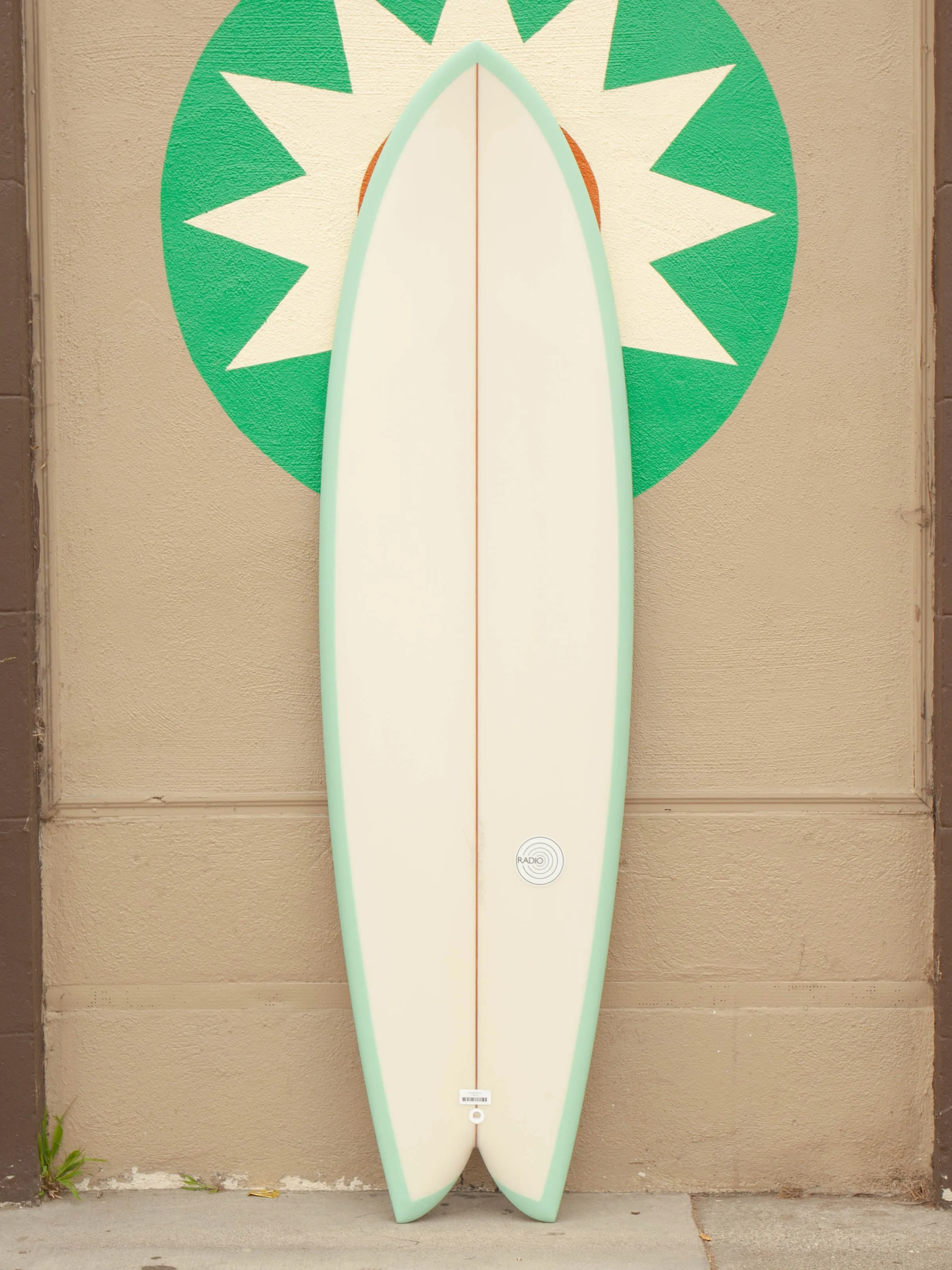 Radio Mid Fish surfboard designed for 6 feet, 8 inches tall riders