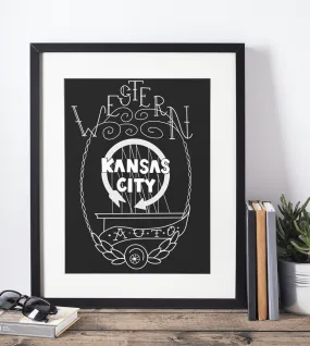 8x10 Western Theme Art Print