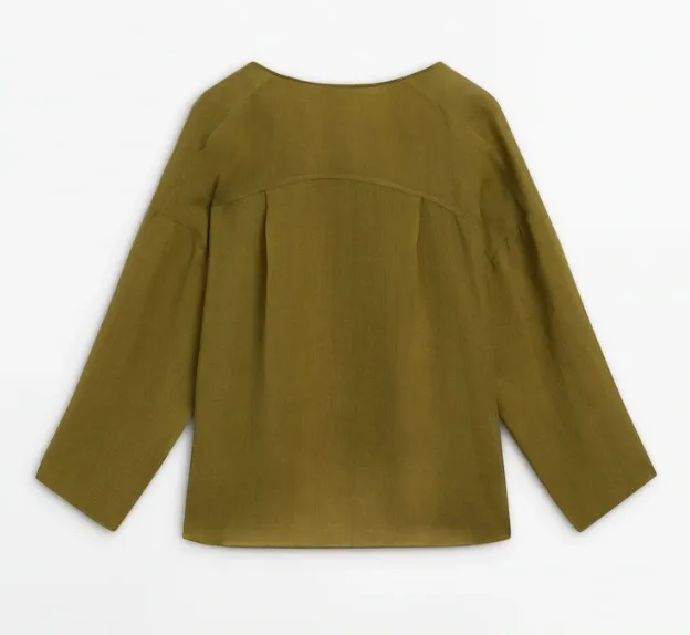 Massimo Dutti |Casual Long Sleeved Plain Elegant Top