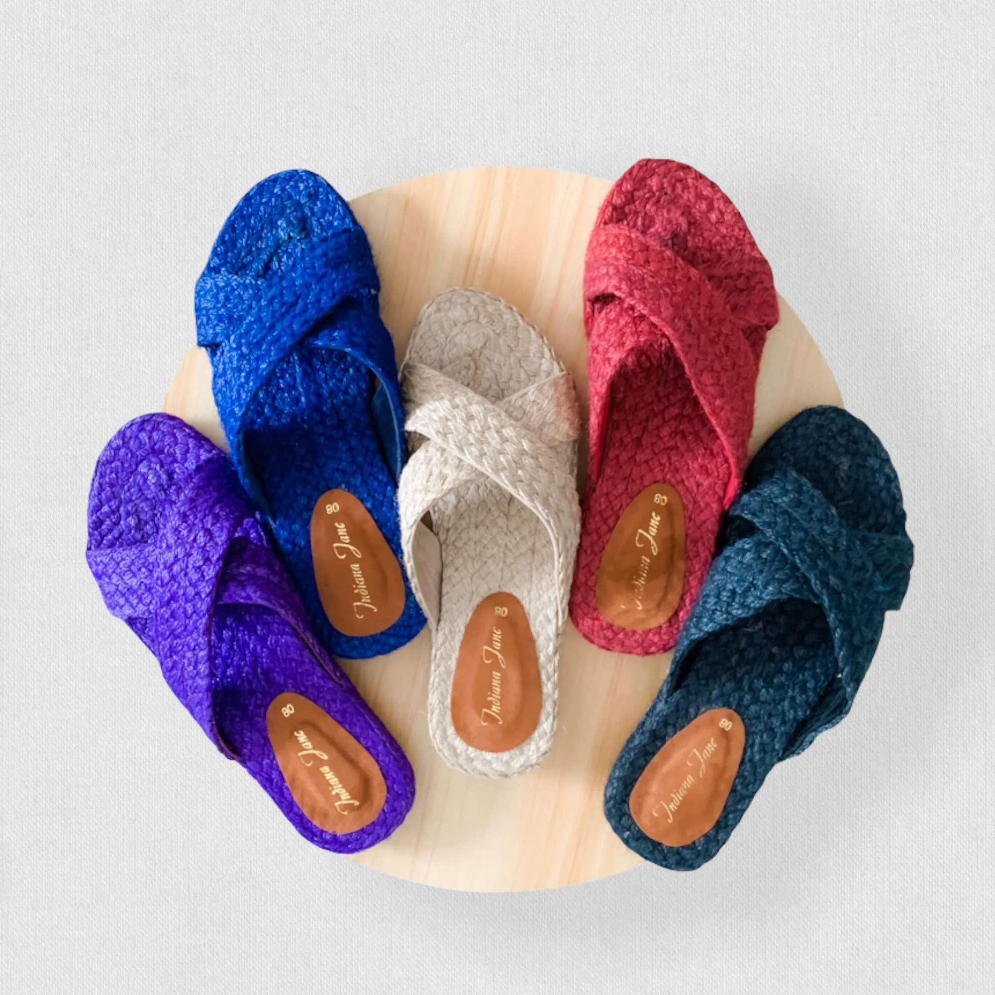 Abaca Cross-Strap Slides