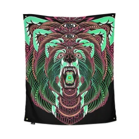 Acid Bear Wall Tapestry,