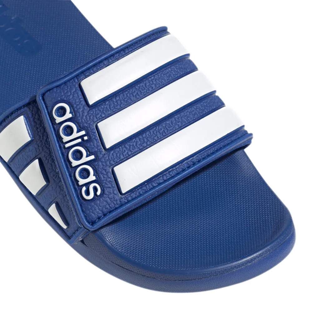 ADIDAS ADILETTE COMFORT SLIDE SANDALS - BLUE/WHITE/BLUE