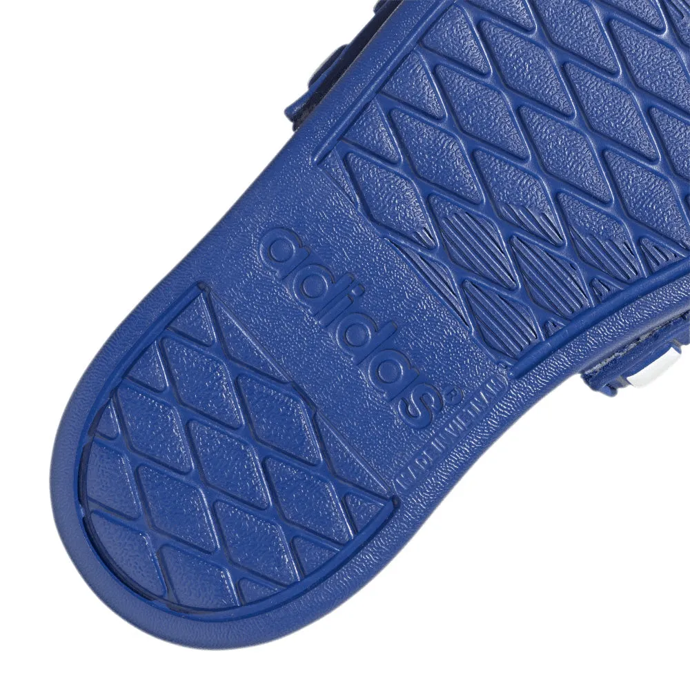 ADIDAS ADILETTE COMFORT SLIDE SANDALS - BLUE/WHITE/BLUE