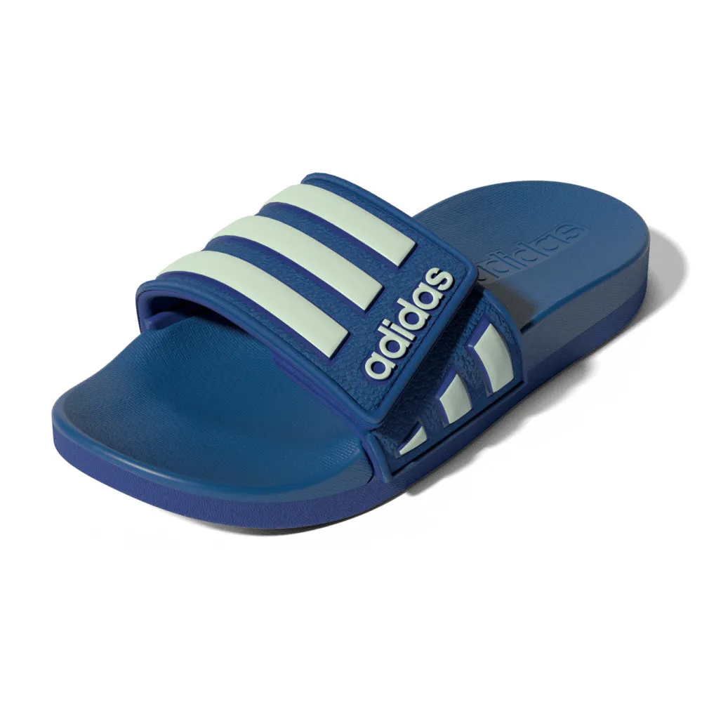 ADIDAS ADILETTE COMFORT SLIDE SANDALS - BLUE/WHITE/BLUE