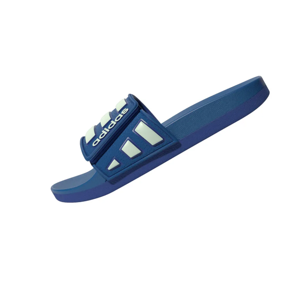 ADIDAS ADILETTE COMFORT SLIDE SANDALS - BLUE/WHITE/BLUE