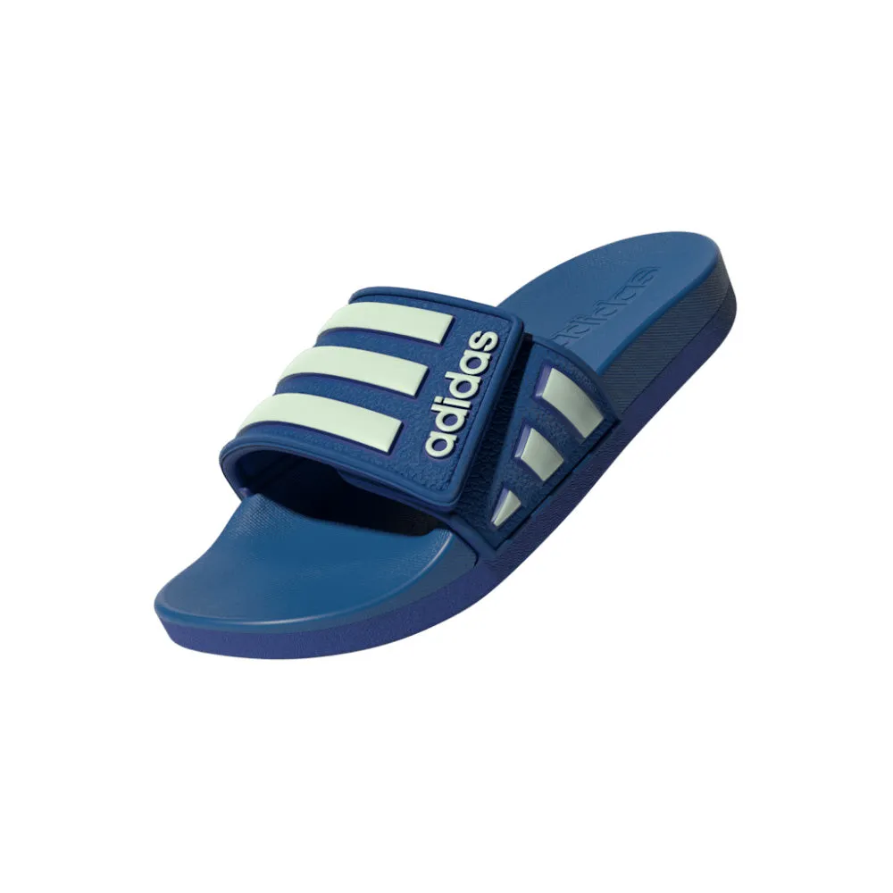 ADIDAS ADILETTE COMFORT SLIDE SANDALS - BLUE/WHITE/BLUE