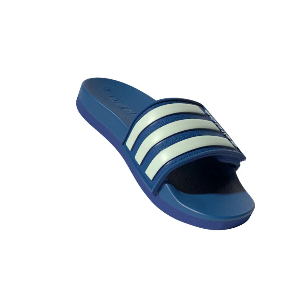 ADIDAS ADILETTE COMFORT SLIDE SANDALS - BLUE/WHITE/BLUE