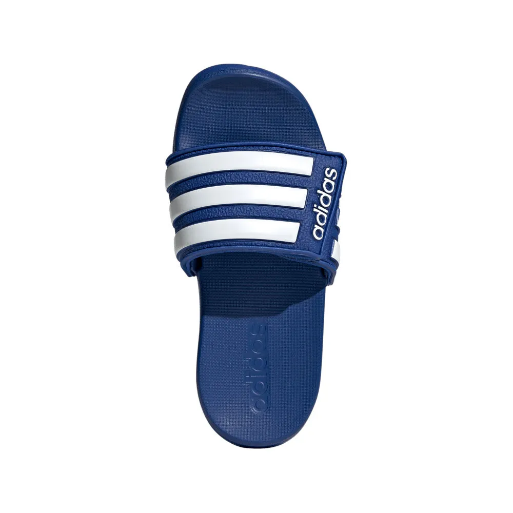 ADIDAS ADILETTE COMFORT SLIDE SANDALS - BLUE/WHITE/BLUE