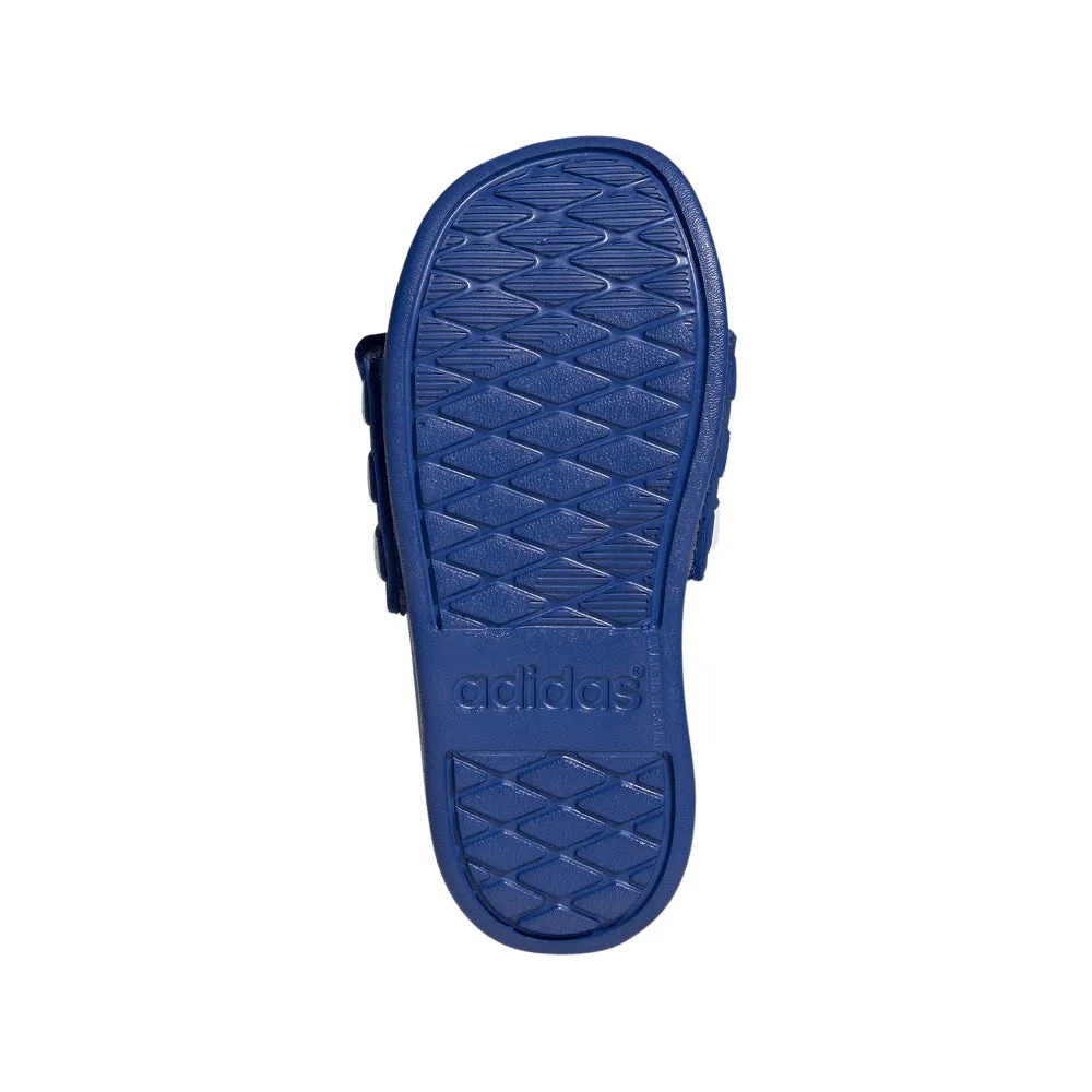 ADIDAS ADILETTE COMFORT SLIDE SANDALS - BLUE/WHITE/BLUE