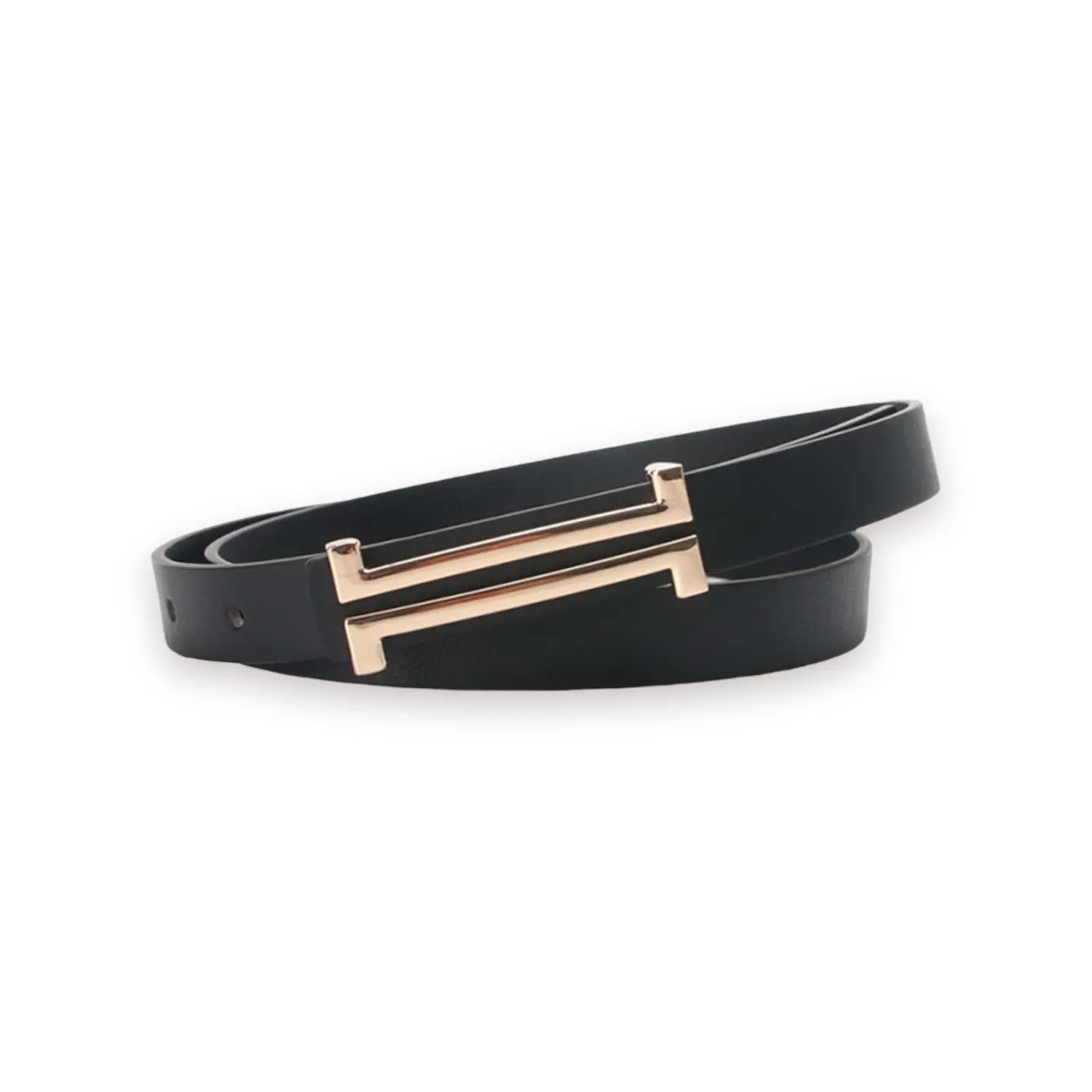 Adjustable Fashion Skinny Belt with Decor Buckle