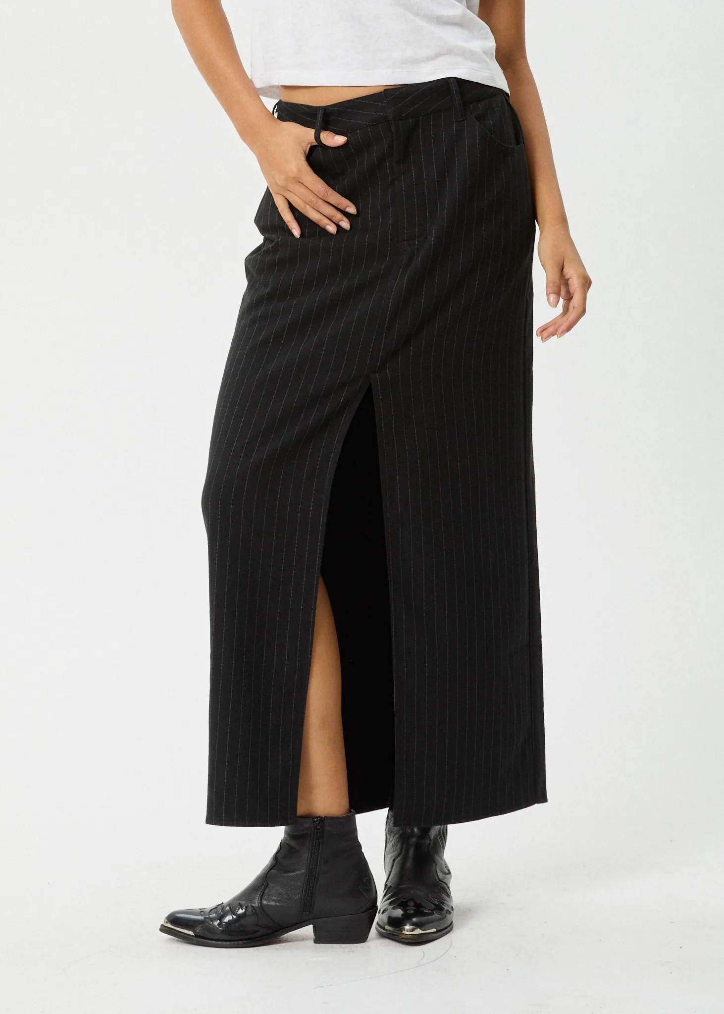 Black Split Maxi Skirt