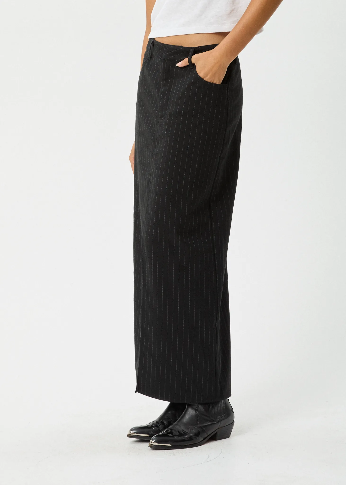 Black Split Maxi Skirt