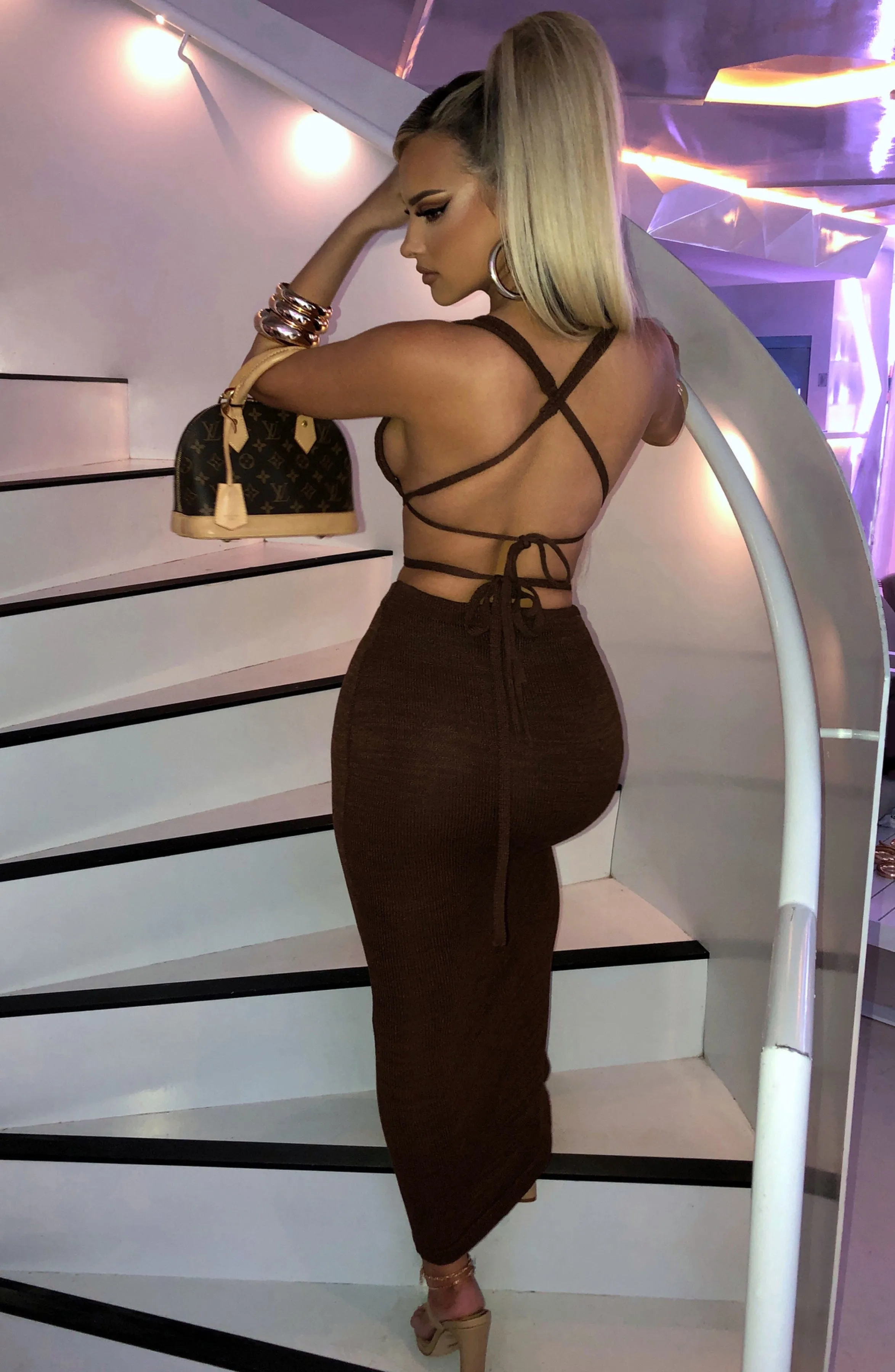 Maxi Skirt Alexa in Chocolate