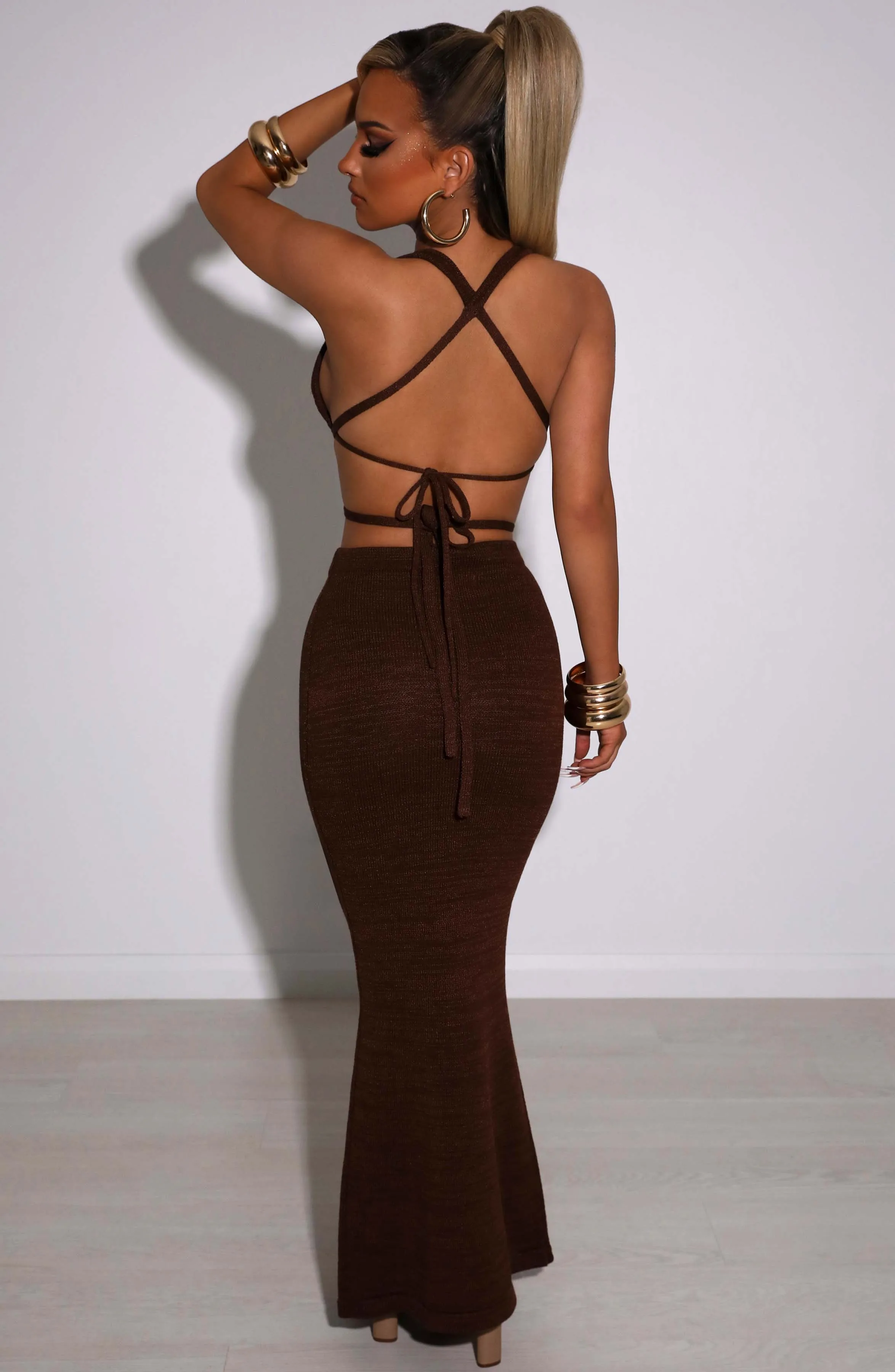 Maxi Skirt Alexa in Chocolate