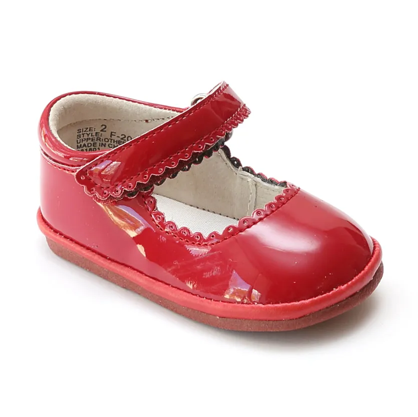 Angel Girls Scalloped Mary Jane Shoes