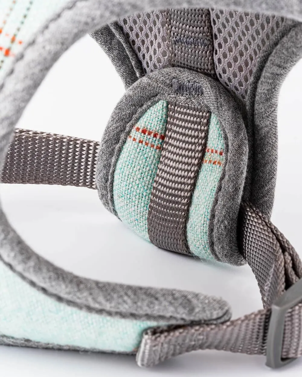 Aqua Checked Tweed Dog Harness