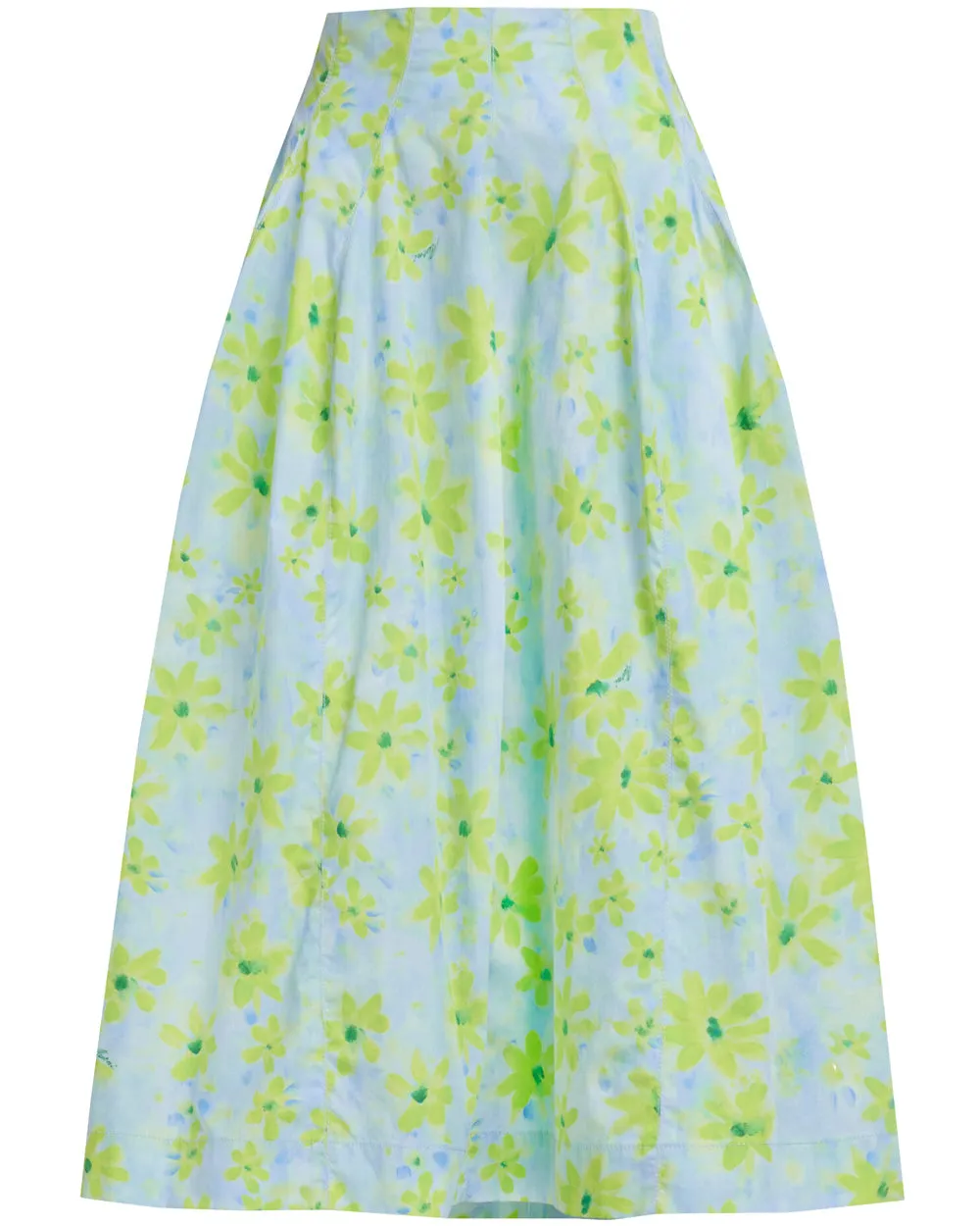 Marine Parade Print Midi Skirt