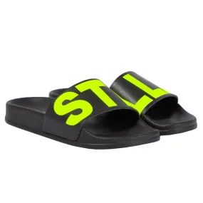 Black Stella McCartney Child Logo Slide Sandals