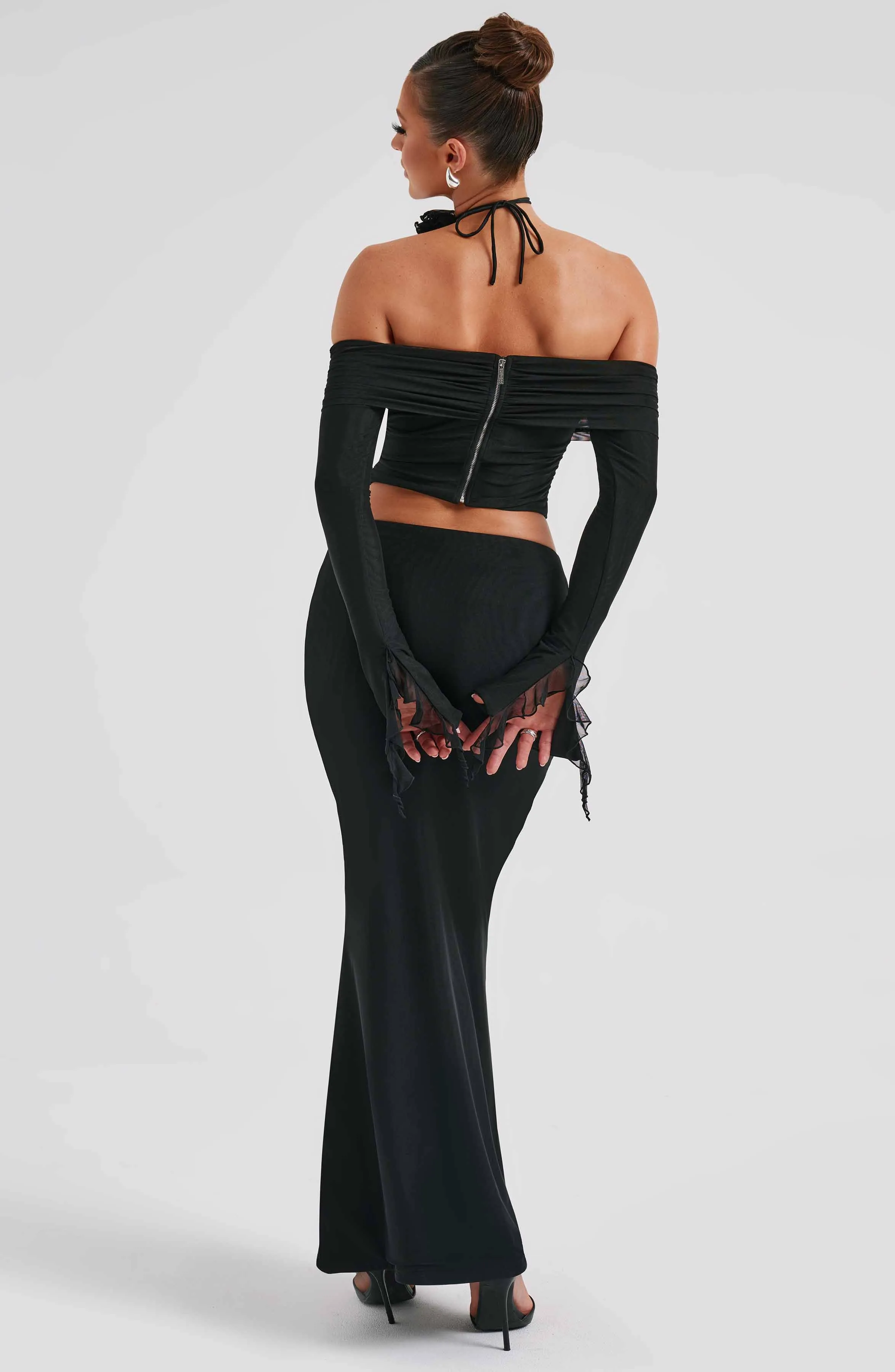 Black Deema Maxi Skirt