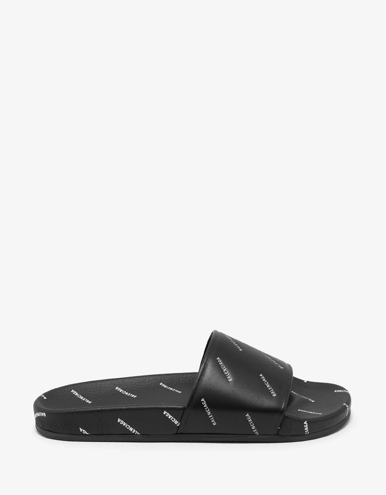 Black Logo Slide Sandals