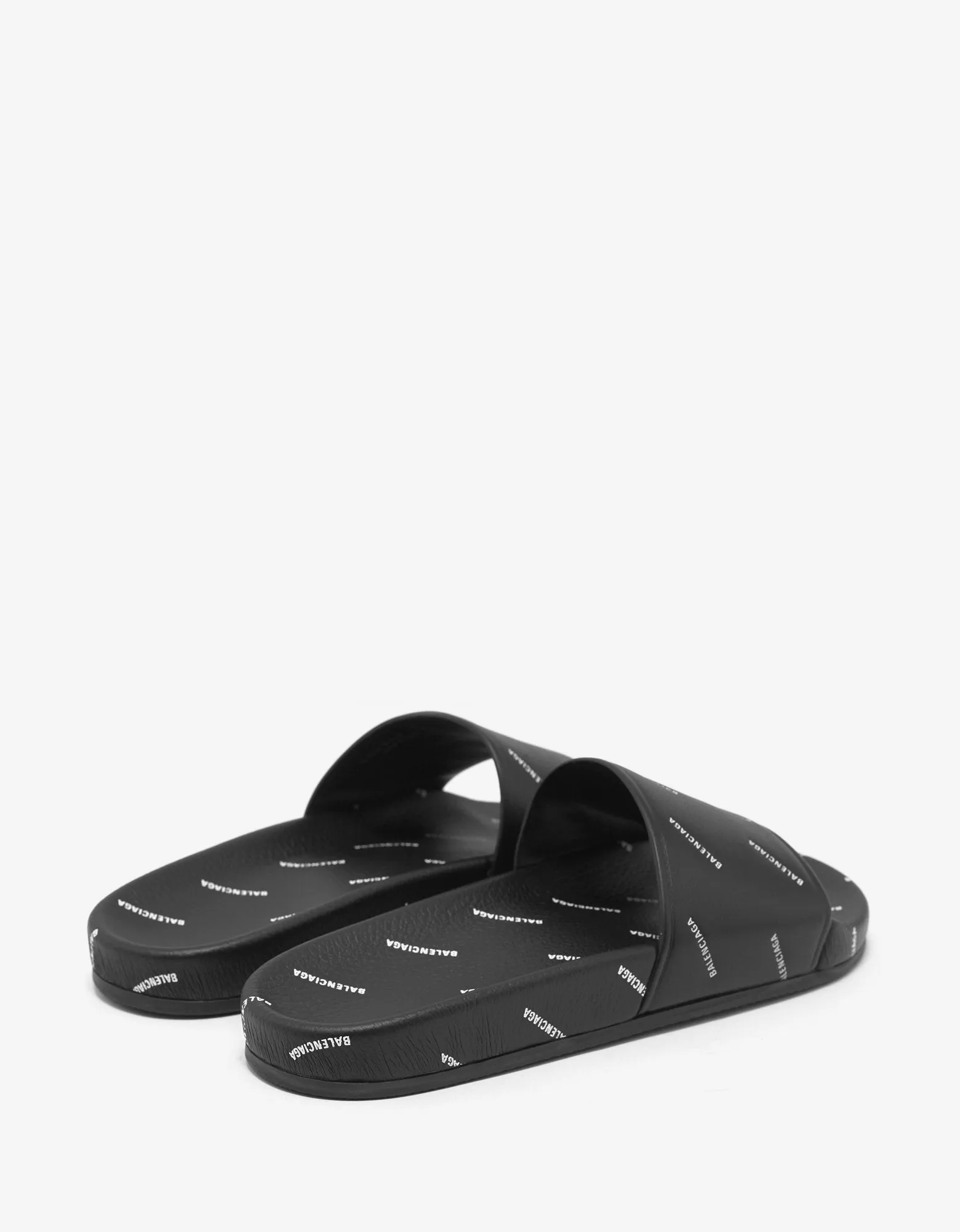 Black Logo Slide Sandals