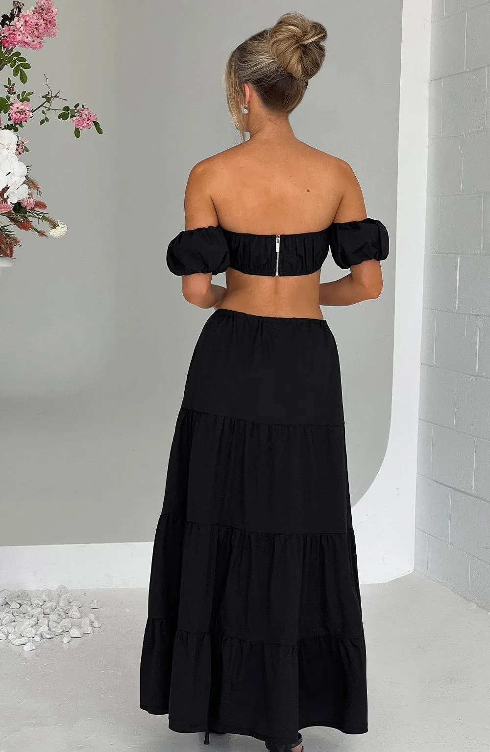 Classic Black Carmen Maxi Skirt