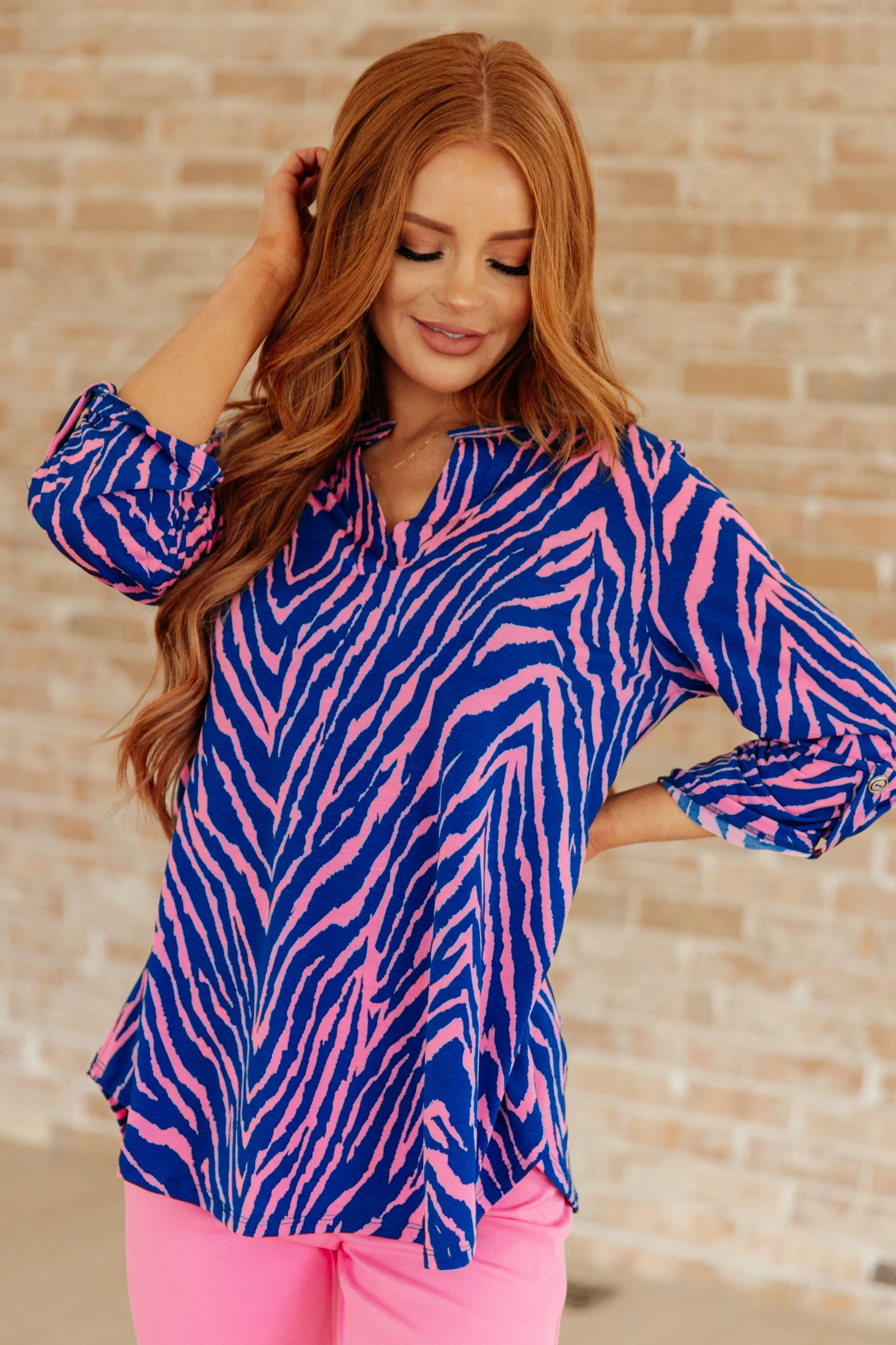 Blue Zebra Lizzy Top