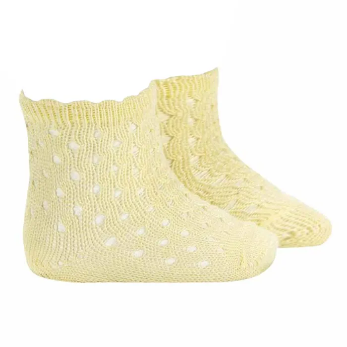 Butter Yellow Extrafine Perle Socks