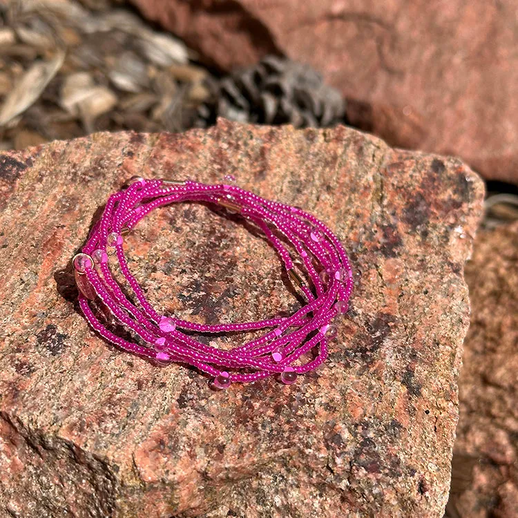 Candy Bracelets Set of 6 Magenta