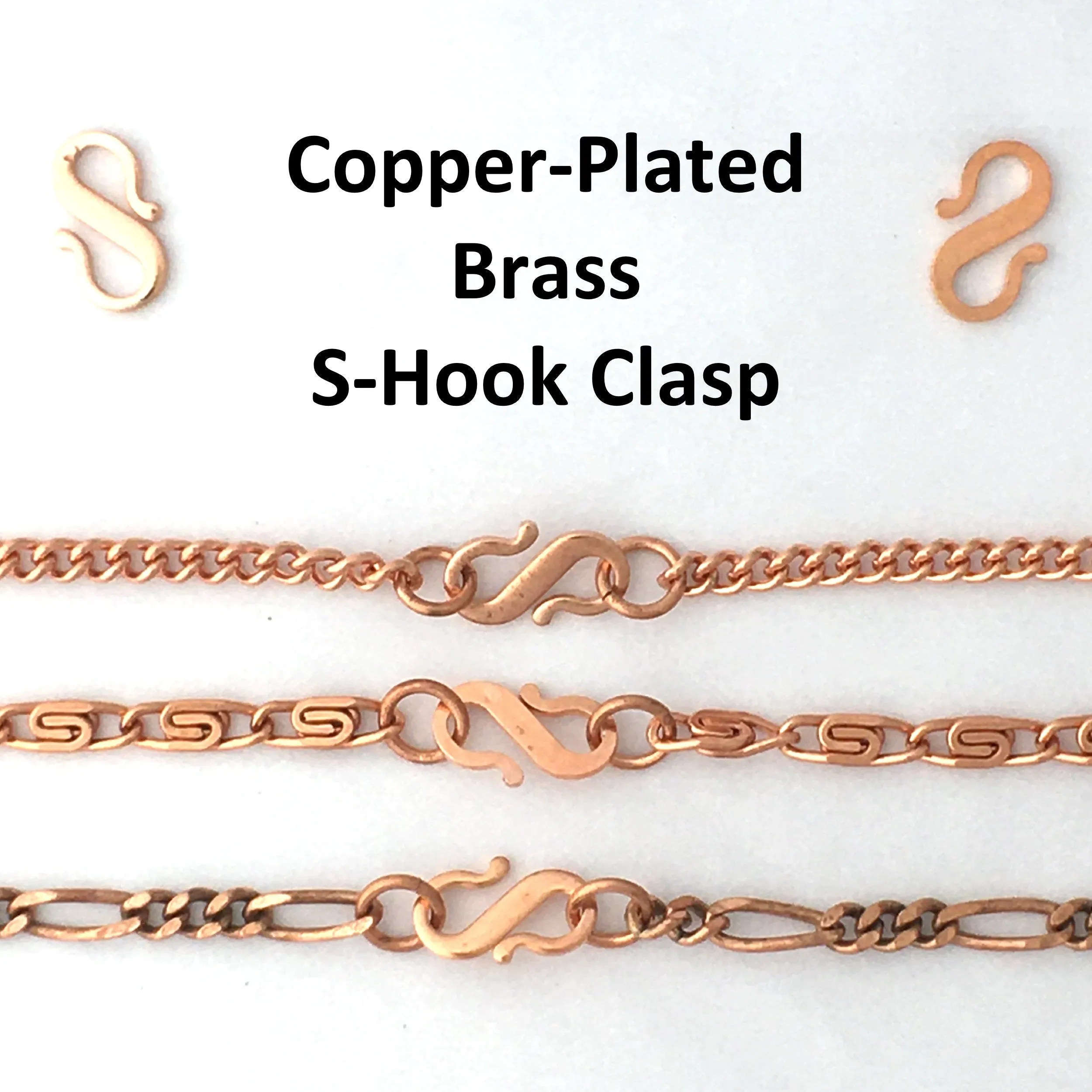 Celtic Copper Necklace Chain with Scroll Design, 5mm Thickness, 18 Inches