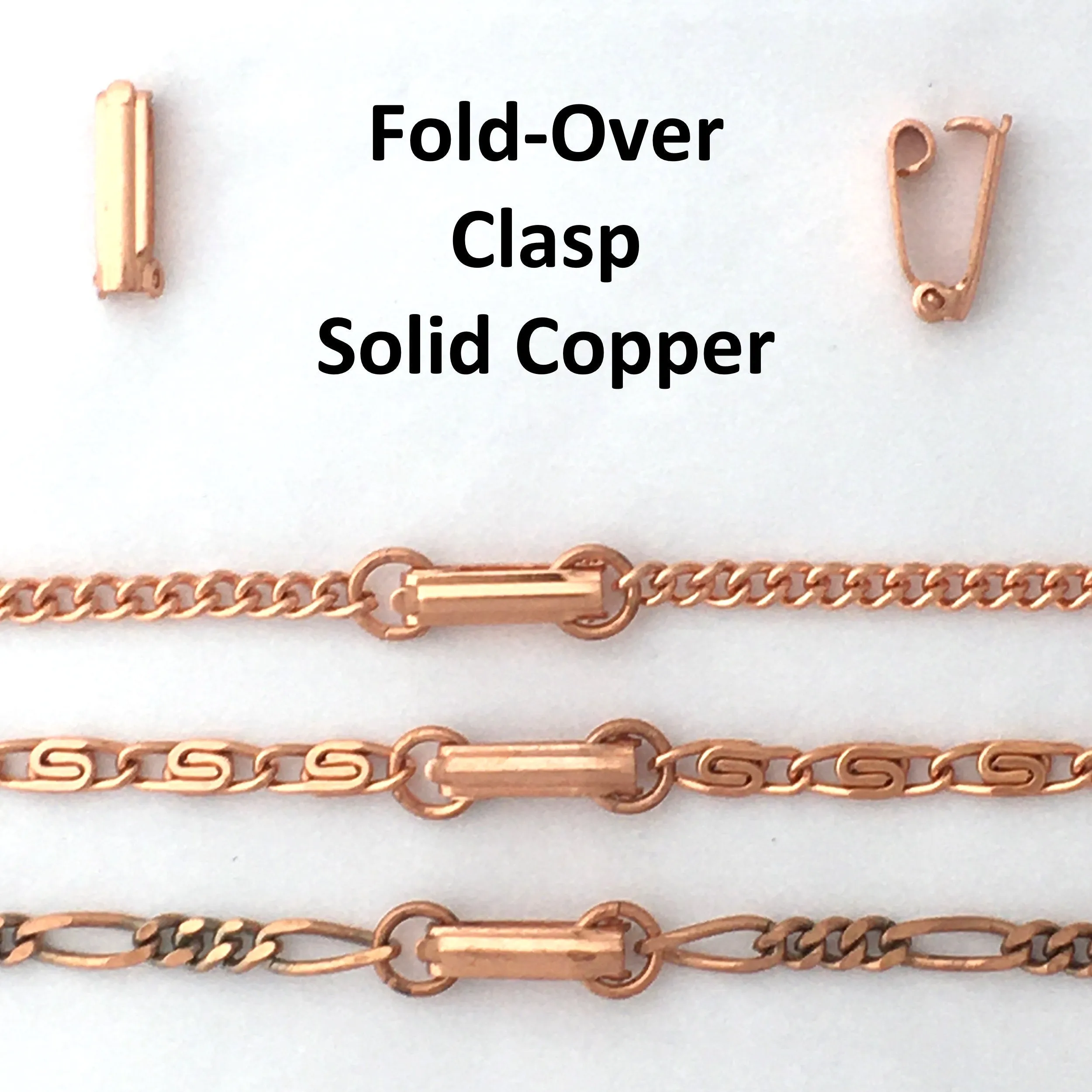 Celtic Copper Necklace Chain with Scroll Design, 5mm Thickness, 18 Inches