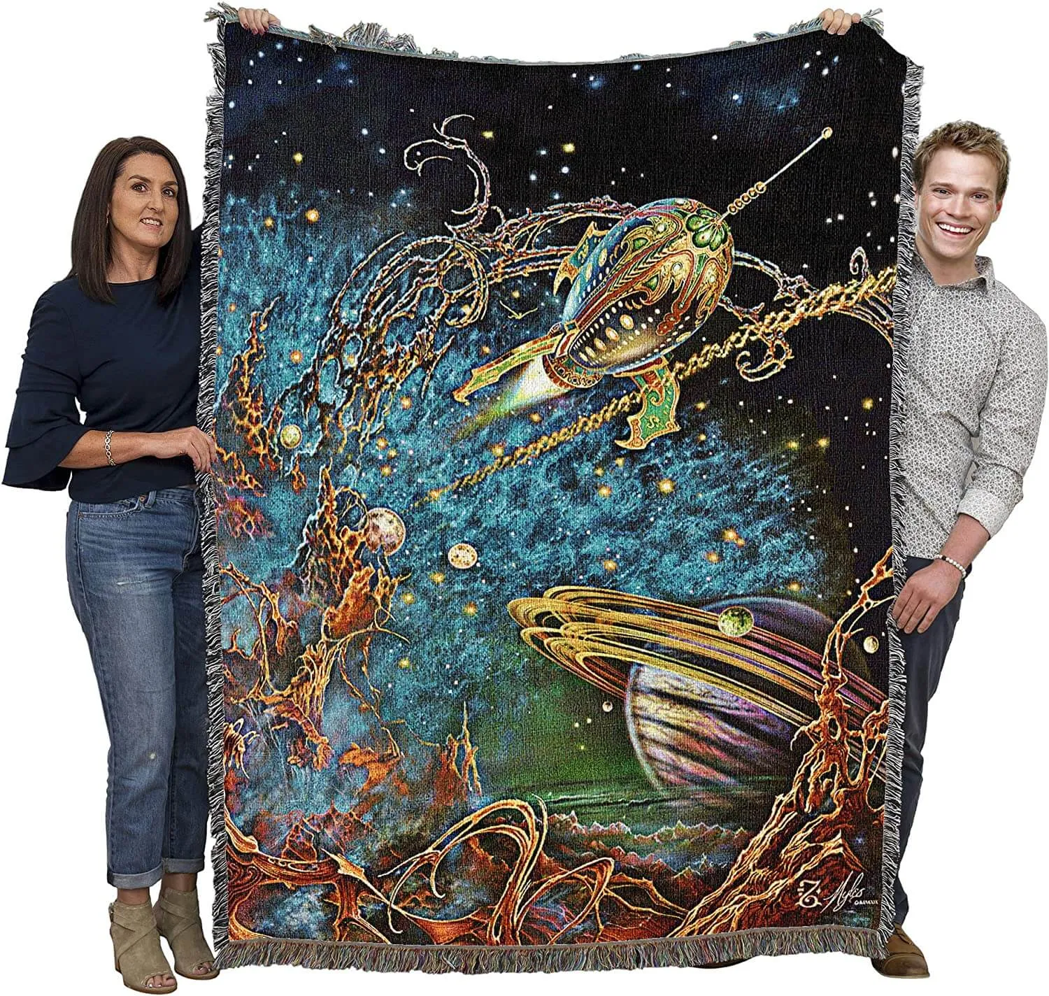 Archway Design Woven Tapestry Blanket