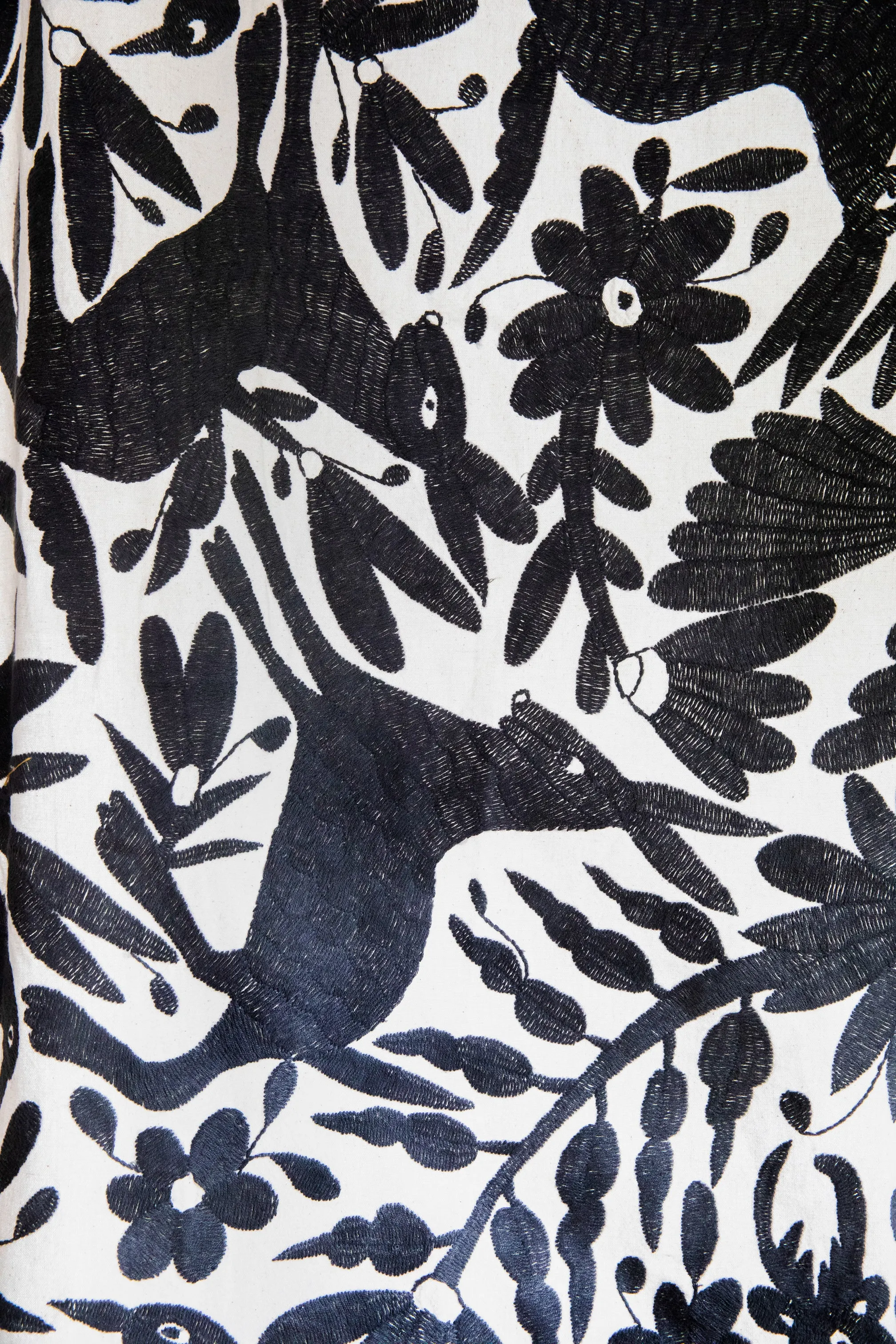 Charcoal Grey Otomi Tapestry Tablecloth