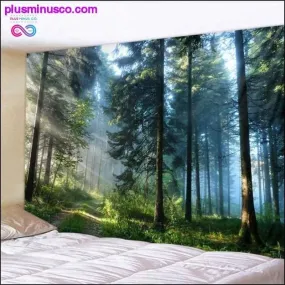 Large Cheap Forest Printed Wall Tapestry