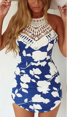 Chic Lace Halter Bodycon Dress for Women with Freeshipping