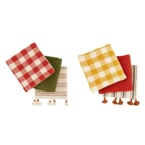 Neutral Patterned Tassel Towel Sets