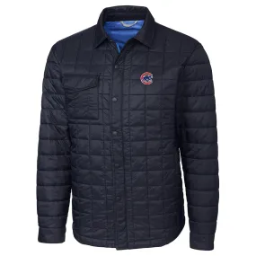 Chicago Cubs Navy Puffer Shirt Jacket