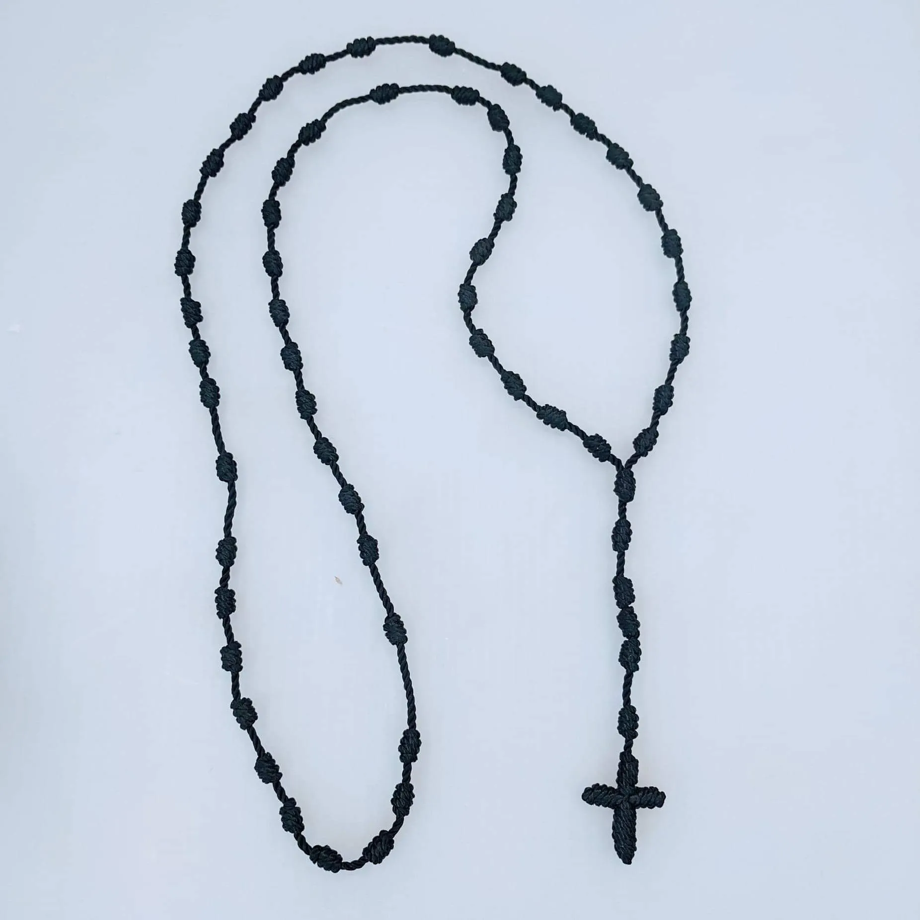 Rosary Cord Necklace Bracelet Cross