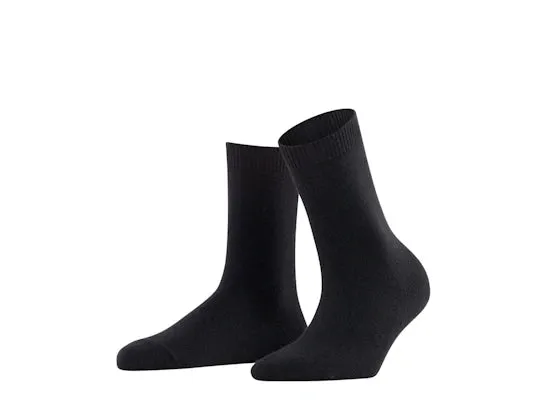 Cosy Black Wool Socks by Falke