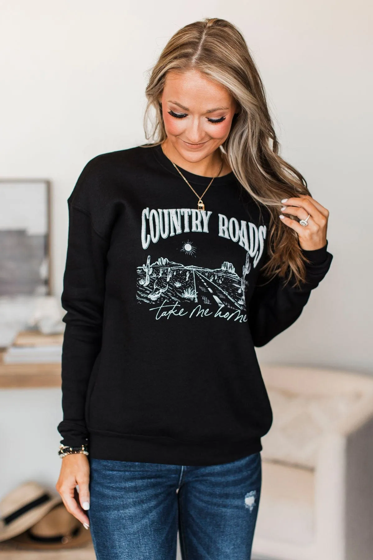 Black Country Roads Take Me Home Pullover