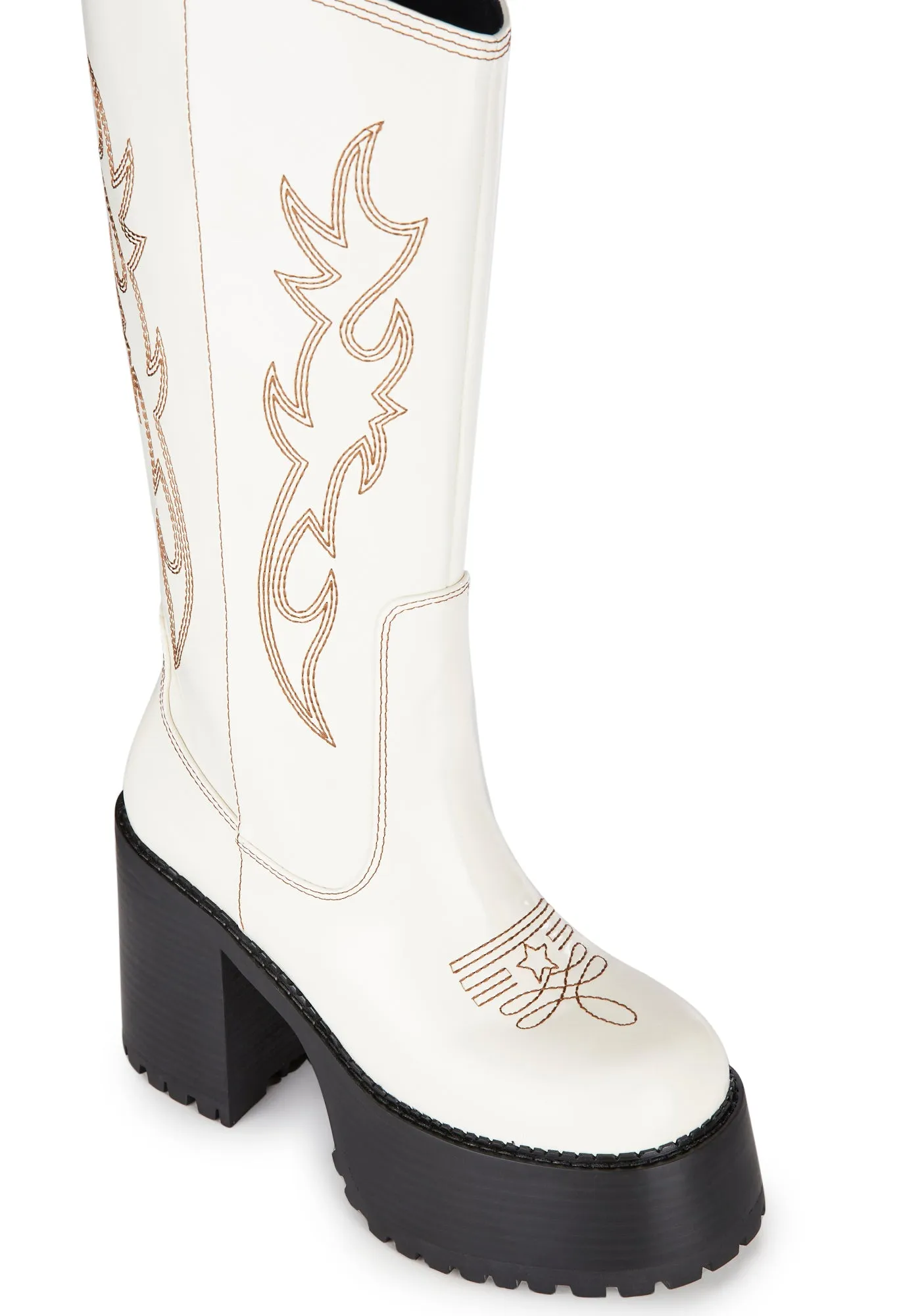 Cream Canyon Town Western Boots