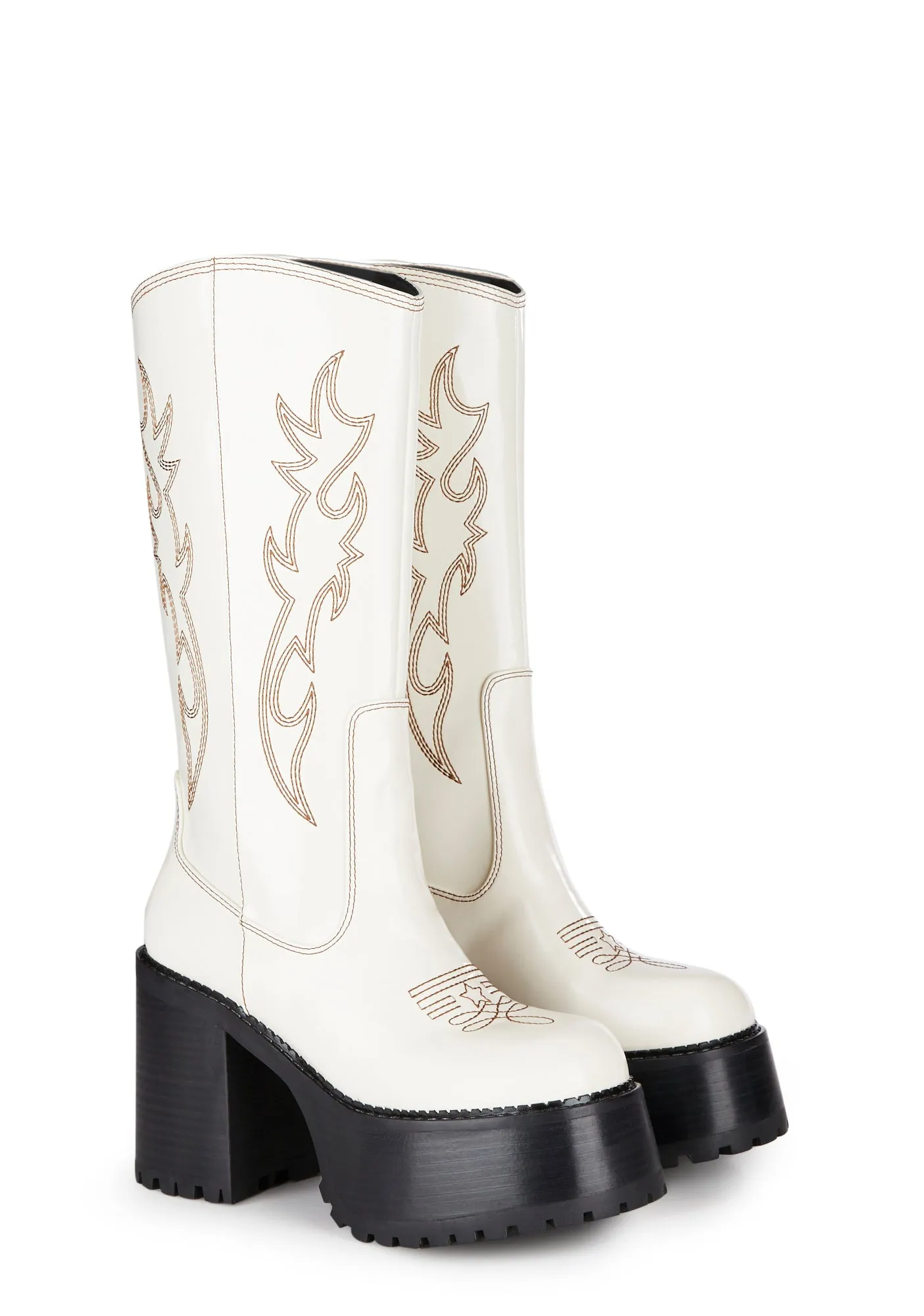 Cream Canyon Town Western Boots