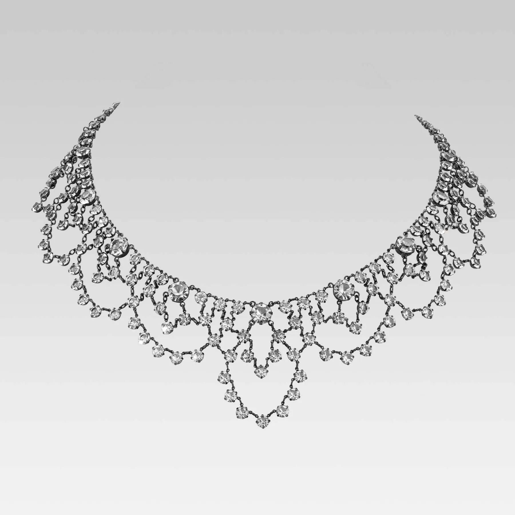 Glamorous 1928 Jewelry Austrian Crystal Necklace