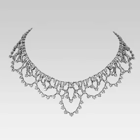 Glamorous 1928 Jewelry Austrian Crystal Necklace