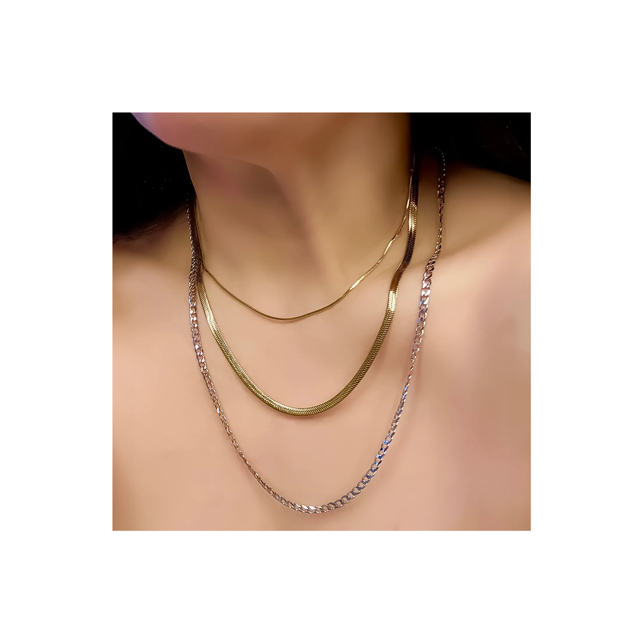 C014W B.Tiff Curb Link Necklace