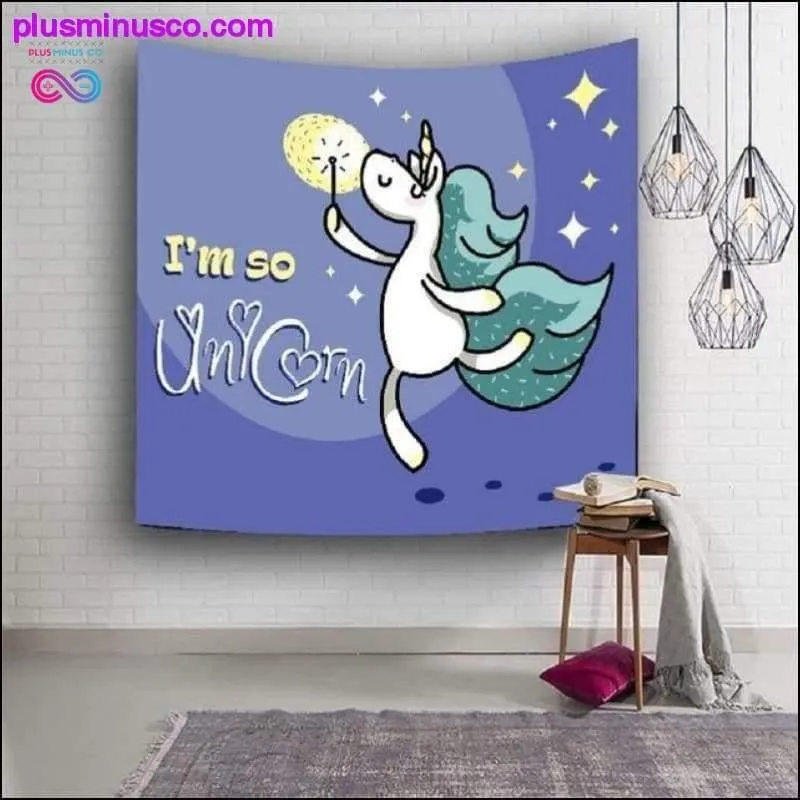 Cute Unicorn Tapestry Yoga Mat Beach Towel